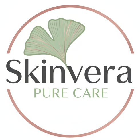 Create a unique logo, white background for Skinvera Pure Care